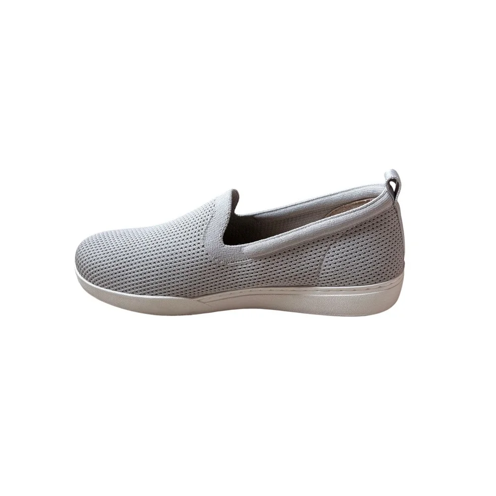 NEW ABEO Grey Knit Slip On Sneakers Size 9 Comfort Walking Shoes B.I.O.system